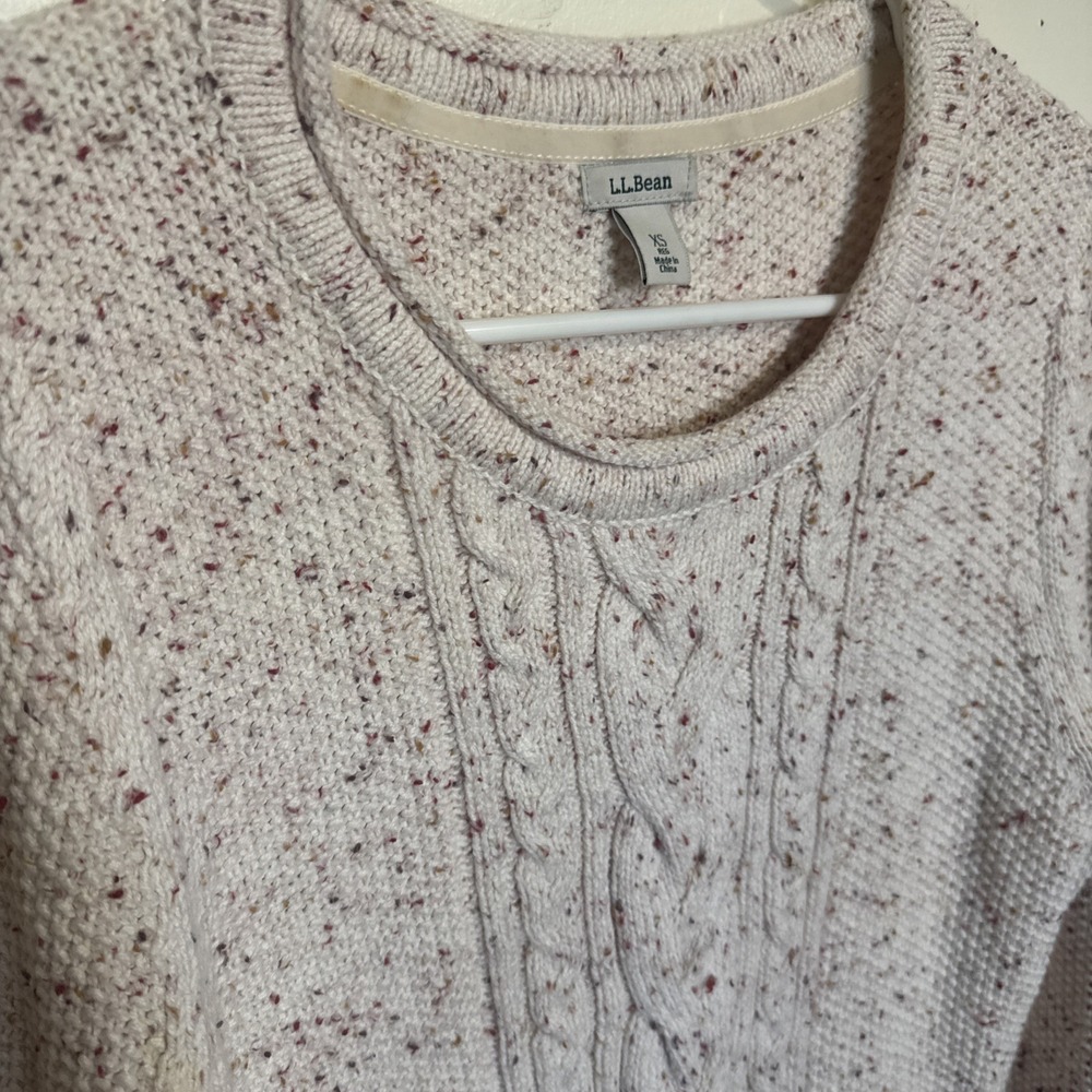 LL Bean Women's Cable Knit Sweater Size XS - Picture 3 of 6